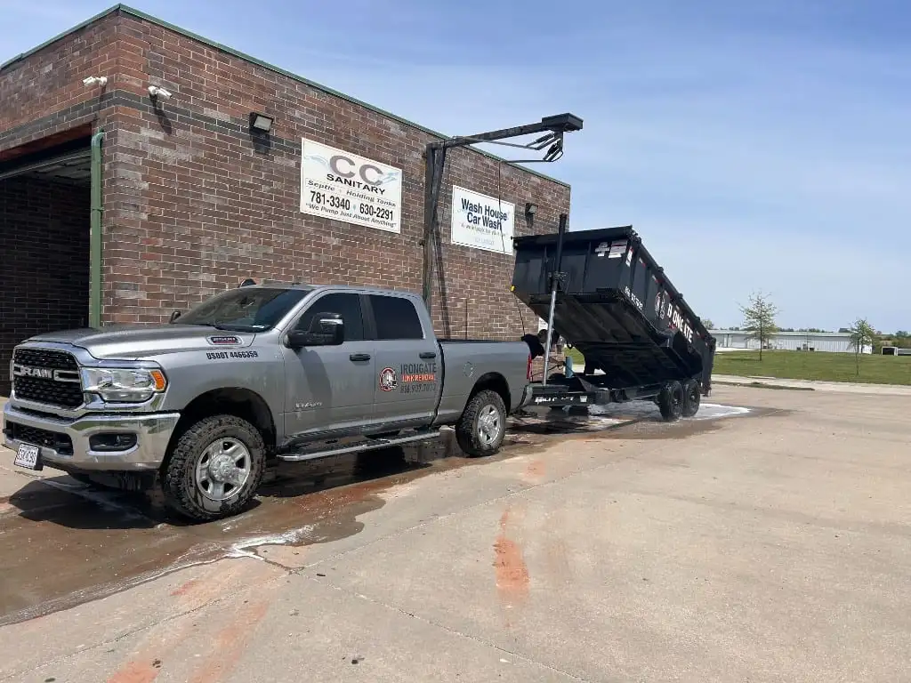 Platte County Junk Removal truck and dump trailer